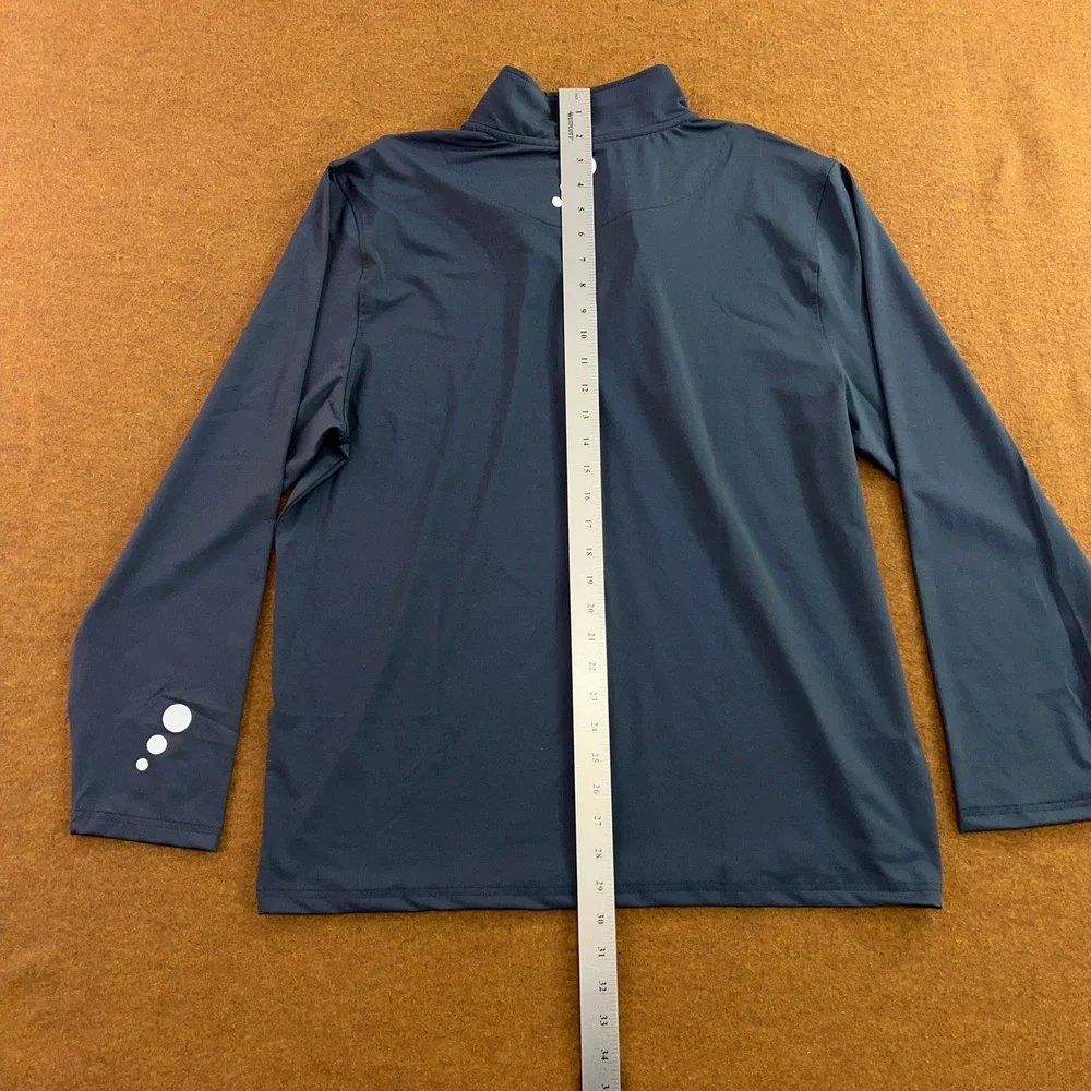 Lgndy Mens Medium Navy Blue Imagine Honor The Legends Quarter Zip Pullover New